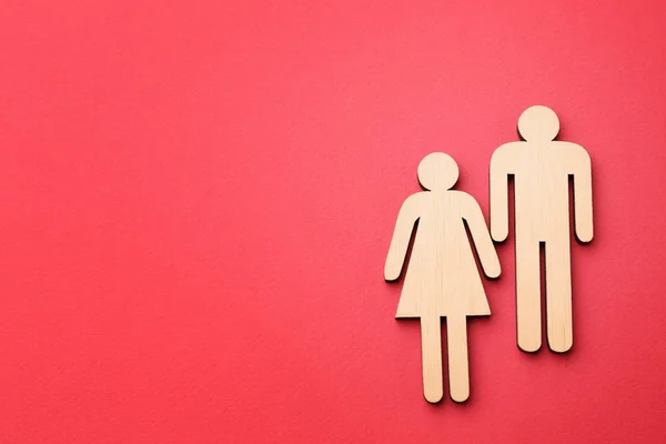 Female Male Figures Color Background Concept Transgender — Stock Photo, Image