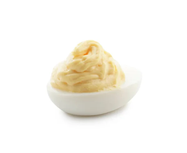 Tasty Deviled Egg White Background — Stock Photo, Image