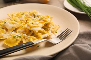 Plaka, closeup lezzetli Mantı