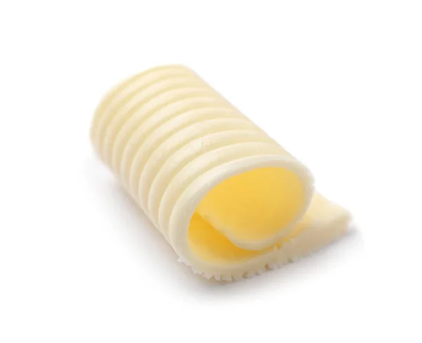 Curl Manteiga Fundo Branco — Fotografia de Stock