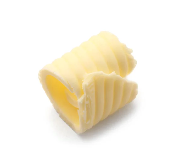 Butter Curl White Background — Stock Photo, Image
