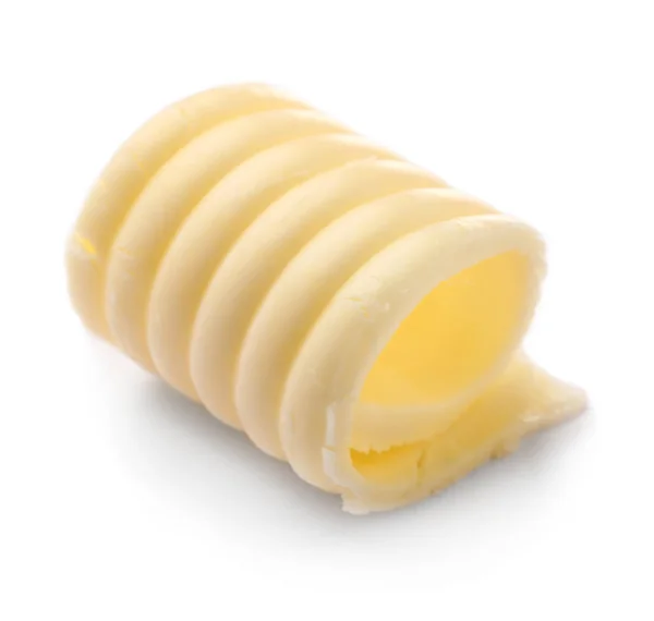 Butter Curl White Background — Stock Photo, Image