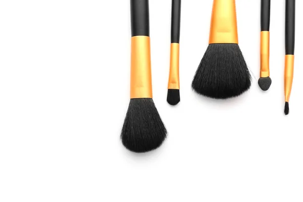 Set Professional Makeup Brushes White Background — Stock Photo, Image