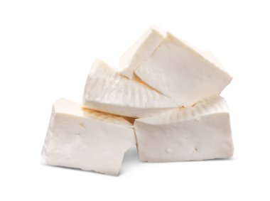 Beyaz arka planda lezzetli peynir