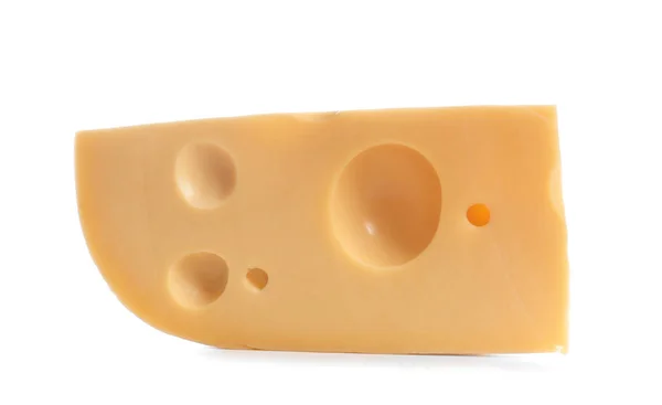 Κομμάτι Νόστιμο Τυρί Λευκό Φόντο — Φωτογραφία Αρχείου