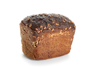 Beyaz zemin üzerine lezzetli taze ekmek