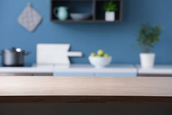 Tisch Der Küche Leer — Stockfoto