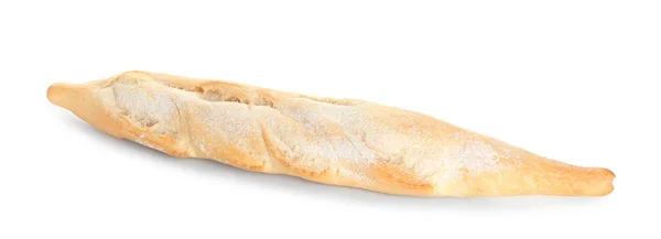 Delicioso Pão Fresco Sobre Fundo Branco — Fotografia de Stock