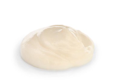 Beyaz zemin üzerine lezzetli yoğurt