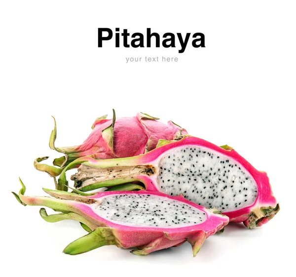 Tasty dragon fruit on white background — Stock Photo, Image