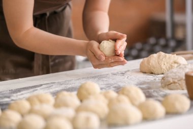 Bayan baker buns mutfak pişirme