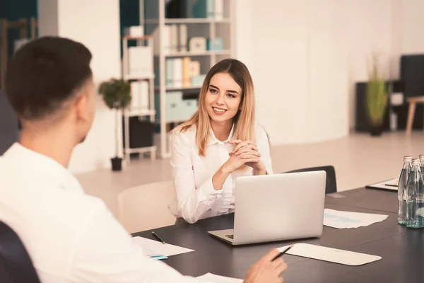 Colleagues working at business meeting — Stock Photo, Image