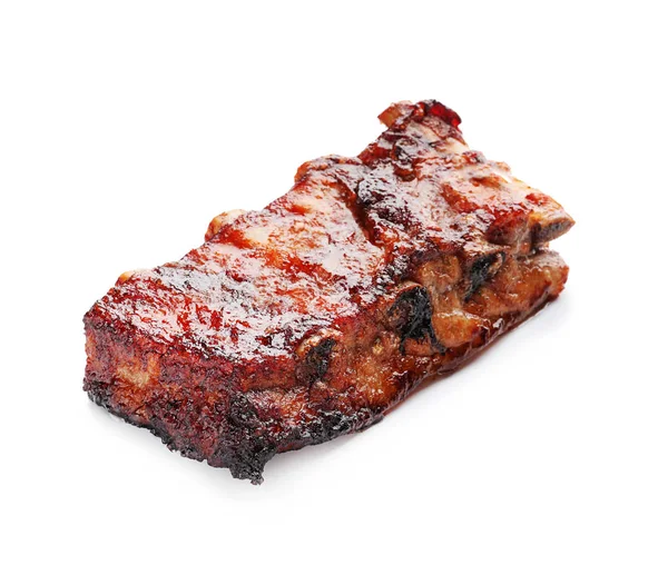 Delicious grilled ribs on white background — Stock Photo, Image