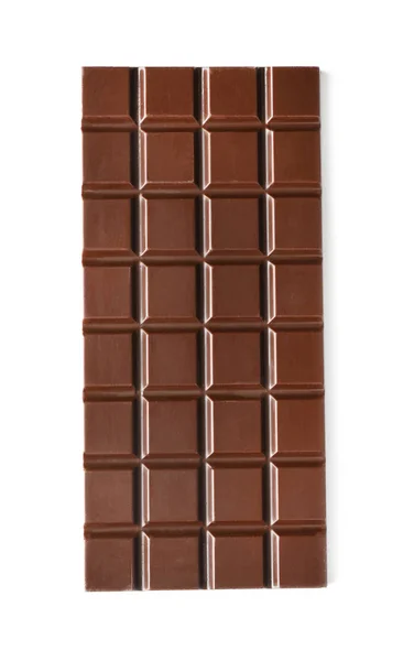 Barra de chocolate negro sobre fondo blanco — Foto de Stock