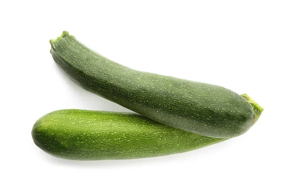 Friss zucchinis fehér háttér — Stock Fotó