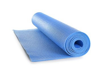 Beyaz arka plan rengi yoga mat