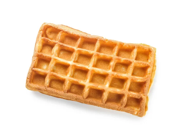 Delicioso waffle no fundo branco — Fotografia de Stock