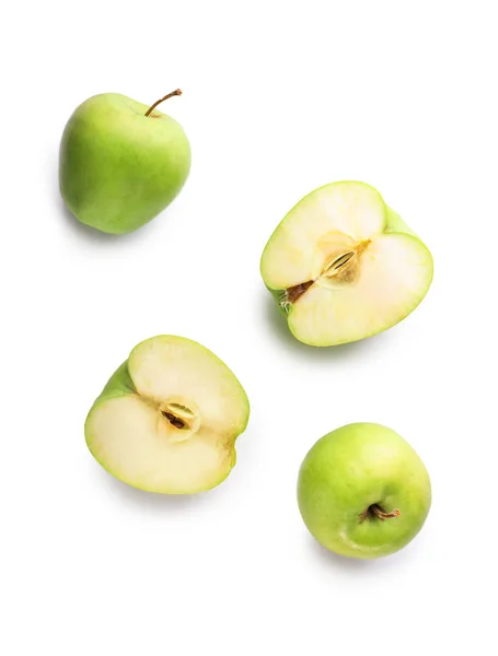Ripe apples on white background — Stock Photo, Image