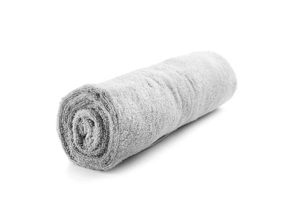Clean soft towel on white background — Stock Photo, Image