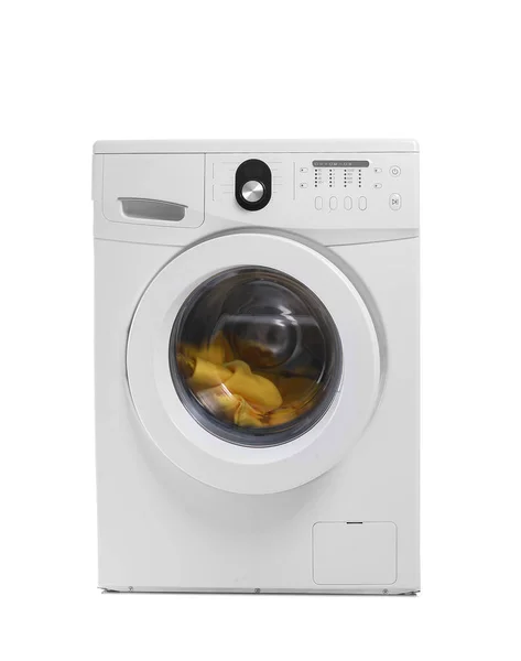 Modern washing machine on white background — Stock Photo, Image