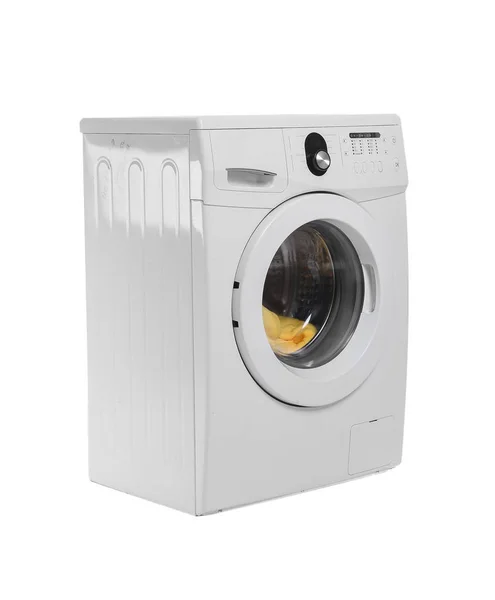 Modern washing machine on white background — Stock Photo, Image