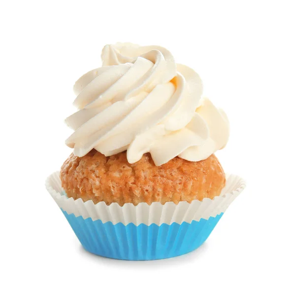 Heerlijke cupcake op witte achtergrond — Stockfoto