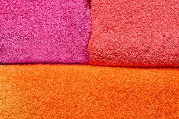 Warna handuk terry sebagai latar belakang, closeup — Stok Foto