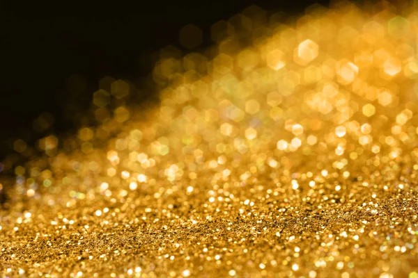 Paillettes d'or brillantes, gros plan — Photo