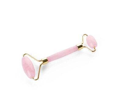 Beyaz arkaplanda yüz masajı aracı