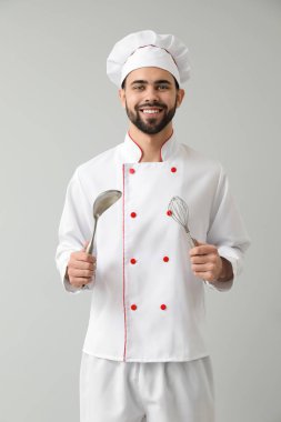 Açık renkli erkek chef