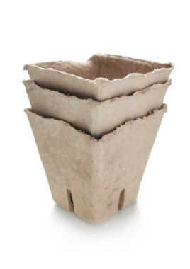 Bahçe Beyaz arka plan üzerinde için tencere