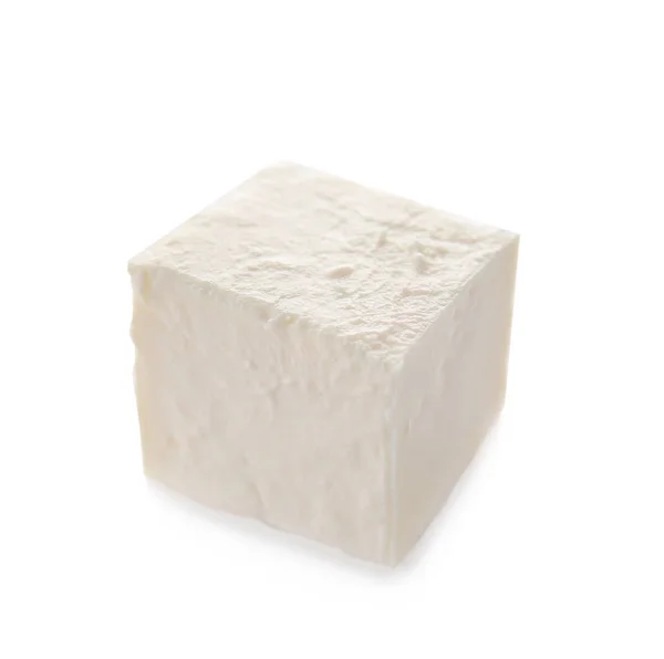 Ízletes feta sajt fehér háttér — Stock Fotó