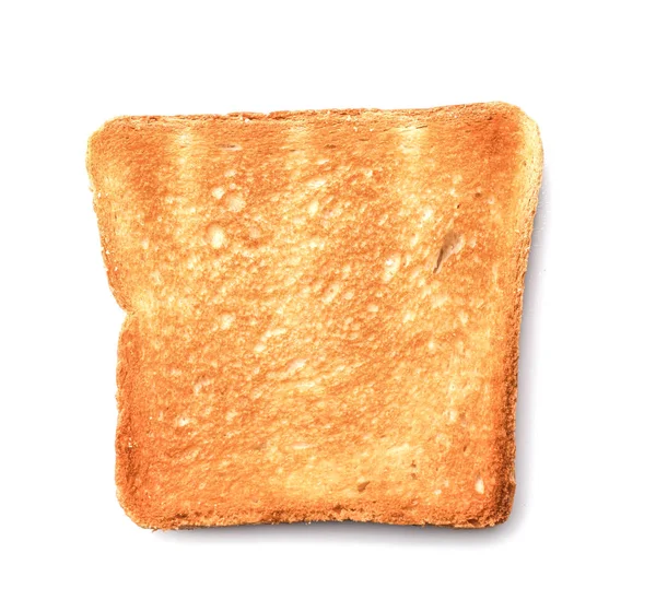 Plak geroosterd brood op witte achtergrond — Stockfoto