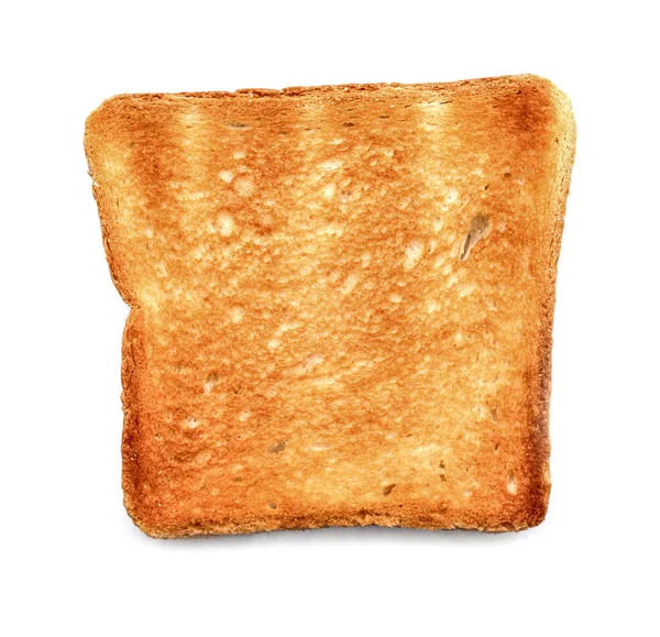 Scheibe Toastbrot auf weißem Hintergrund — Stockfoto