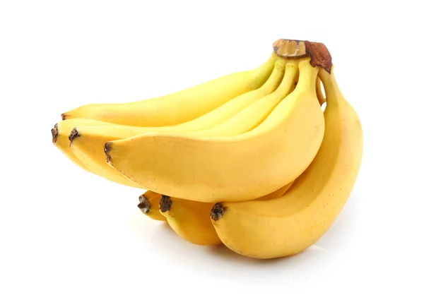 Tasty bananas on white background — Stock Photo, Image