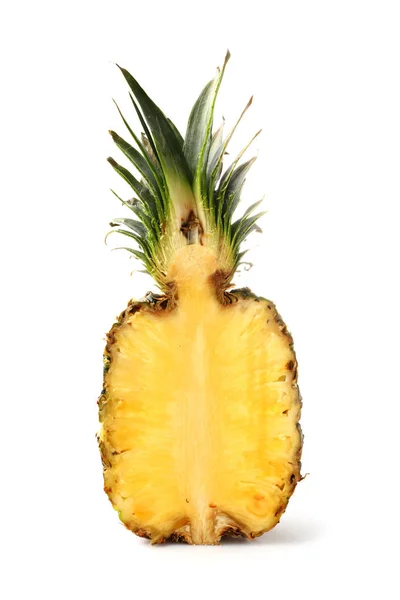 Tasty cut pineapple on white background — Stock Photo, Image