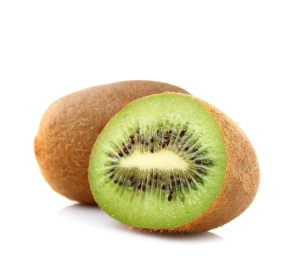 Leckere Kiwi-Früchte auf weißem Hintergrund — Stockfoto