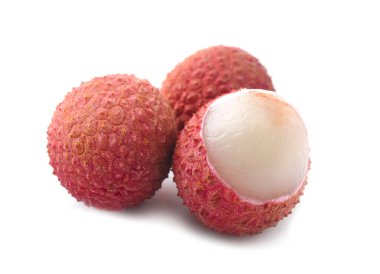 beyaz zemin üzerine lezzetli Çin meyve