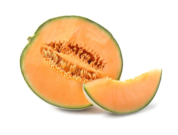 Välsmakande melon på vit bakgrund — Stockfoto