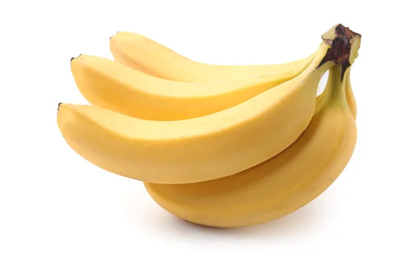 Gustose banane su sfondo bianco — Foto Stock