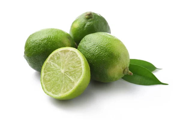 Tasty lime fruit on white background — Stock Photo, Image