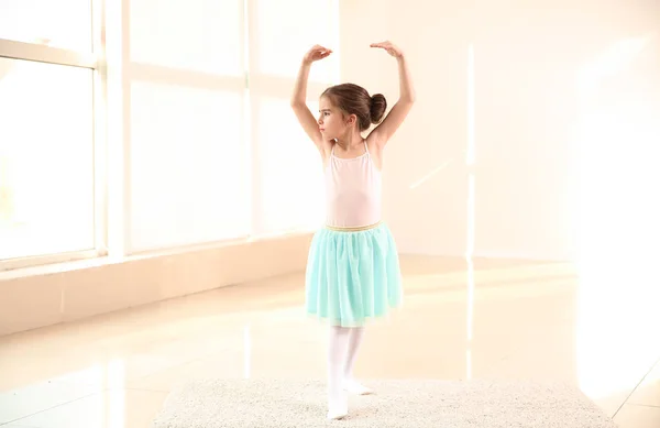 Cute little ballerina in dance studio — Stock Photo, Image