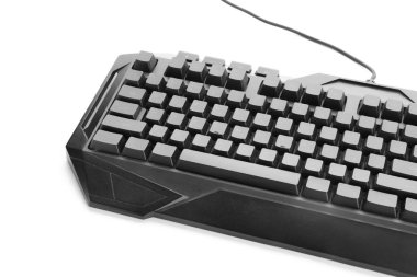 Beyaz arka plan üzerinde modern Pc gaming klavye
