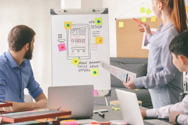 Young IT designers working in office — Stock Photo, Image