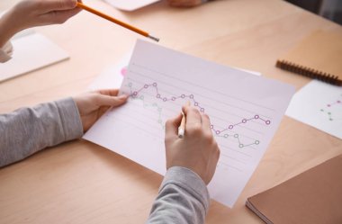 Konferans salonu iş toplantısı sırasında masada oturan arkadaşları