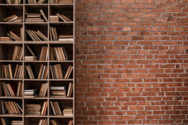 Kütüphanedeki raflardaki kitaplar