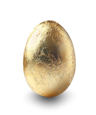 Beyaz arka planda güzel bir Paskalya yumurtası