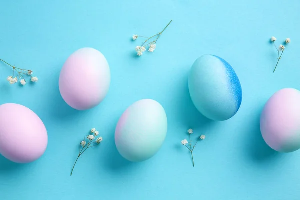 아름다운 부활절 달걀 색깔 배경 — 스톡 사진