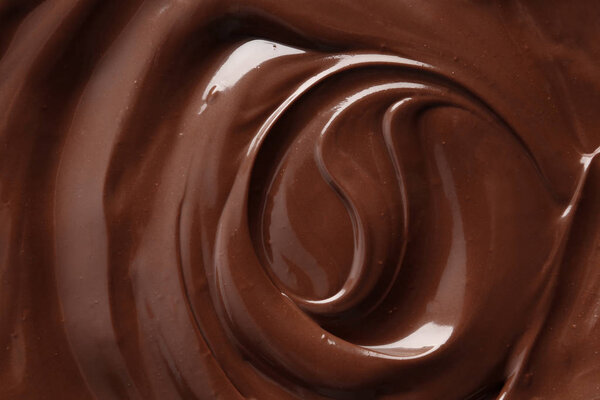Sweet melted chocolate, closeup
