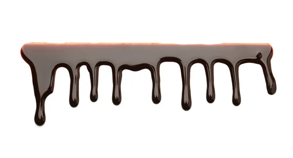 Plamy z sosem czekoladowym na białym tle — Zdjęcie stockowe